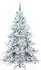 vidaXL Künstlicher klappbarer Weihnachtsbaum weiß 180cm PVC und Stahl (3397725)