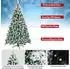 Costway Künstlicher Weihnachtsbaum mit Schnee und LED-Leuchten, 230cm (CM22870DE)