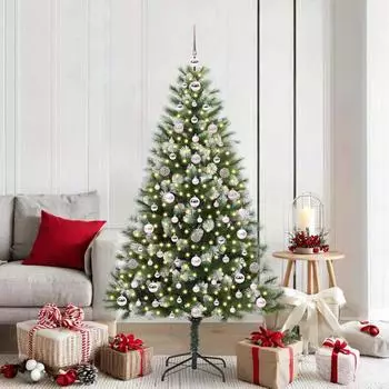 vidaXL K&uuml;nstlicher Klapp-Weihnachtsbaum mit Schnee&uuml;berzug 180cm (3395444)