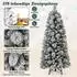 Costway Künstlicher Weihnachtsbaum 150cm, beflockt, 130 warmweiße LEDs (OY46960PQ-7)