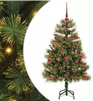 vidaXL K&uuml;nstlicher klappbarer Weihnachtsbaum mit Tannenzapfen 120 cm