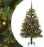 vidaXL Klappbarer Weihnachtsbaum mit Tannenzapfen 120cm, grün (3395071)