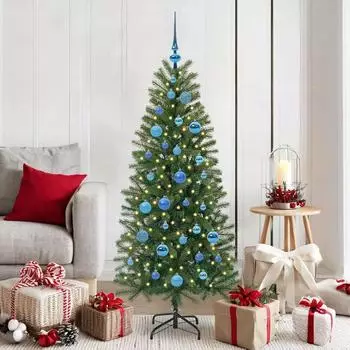 vidaXL Künstlicher Weihnachtsbaum 150 LEDs, 150cm, PE/PVC (3397348)