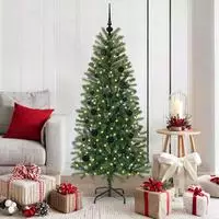 vidaXL K&uuml;nstlicher Weihnachtsbaum Gr&uuml;n 150 cm PE und PVC