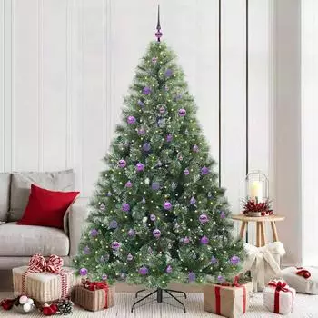 vidaXL Künstlicher Weihnachtsbaum 300 LEDs, 210cm, PE/PVC, grün (3397867)