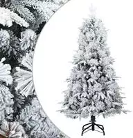 vidaXL K&uuml;nstlicher Scharnier-Weihnachtsbaum schneebedeckt