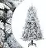vidaXL Künstlicher Scharnier-Weihnachtsbaum schneebedeckt, weiß, 120cm (8721288279705)