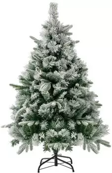 Costway Künstlicher Weihnachtsbaum mit Schnee, 136cm, 150 warmweiße LEDs (OY46530PQ)