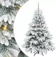 vidaXL K&uuml;nstlicher Weihnachtsbaum mit 150 LEDs Wei&szlig; 150 cm PE und PVC