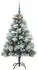 vidaXL Künstlicher Weihnachtsbaum grün/weiß, 150cm (3395177)