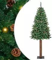 vidaXL Schlanker Weihnachtsbaum Gr&uuml;n 210 cm
