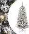 vidaXL Künstlicher Klappbarer Weihnachtsbaum grün und weiß 150cm (3395588)