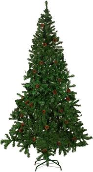 Künstlicher Weihnachtsbaum mit Tannenzapfen 210cm