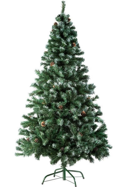 TecTake Künstlicher Weihnachtsbaum 180cm 705 Spitzen Zapfen grün (402822)