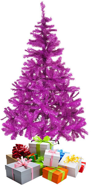 Mojawo Weihnachtsbaum künstlicher Tannenbaum 180cm inkl. Ständer Lila/Pink