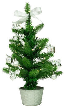 Best Season LED Weihnachtsbaum mit Dekoration silber (SA118)