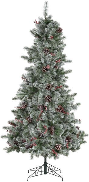 Home Affaire Künstlicher Weihnachtsbaum beschneite Äste, Tannenzapfen und Beeren 150cm grün
