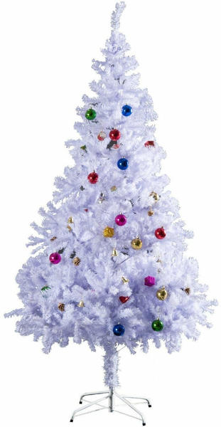 HomCom Artificial Christmas Tree White 680 Branches 150 cm