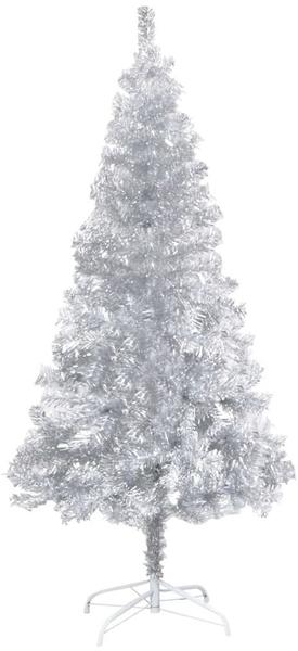 vidaXL Künstlicher Weihnachtsbaum mit Ständer silber 210 cm (321014)