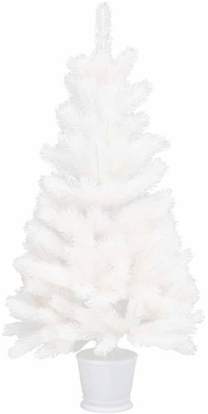 vidaXL Künstlicher Weihnachtsbaum Naturgetreue Nadeln weiß 90 cm (321020)