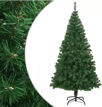 vidaXL Künstlicher Weihnachtsbaum mit Dicken Zweigen grün 210 cm (321036)