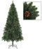 vidaXL Künstlicher Weihnachtsbaum mit Kiefernzapfen grün 180 cm (284315)