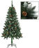 vidaXL Künstlicher Weihnachtsbaum Kiefernzapfen Weißem Glitzer 150 cm (284317)
