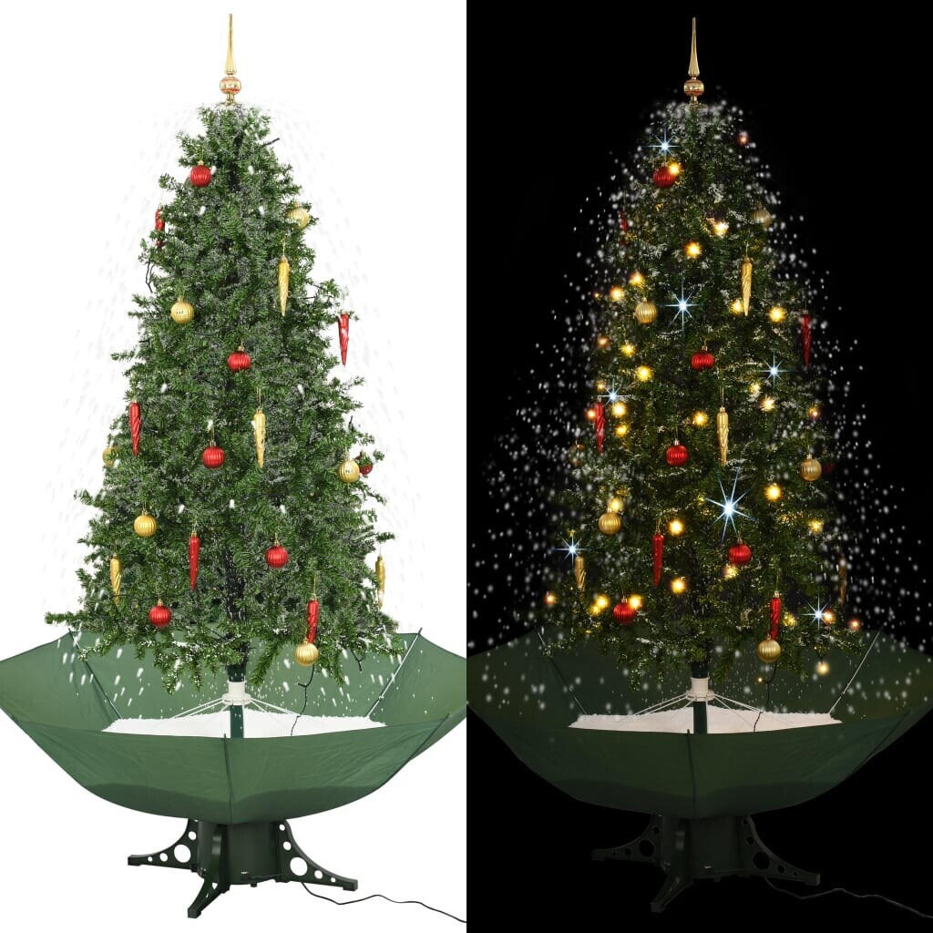 vidaXL Schneiender Weihnachtsbaum mit Schirmfuß grün Erfahrungen: 43 Bewertungen