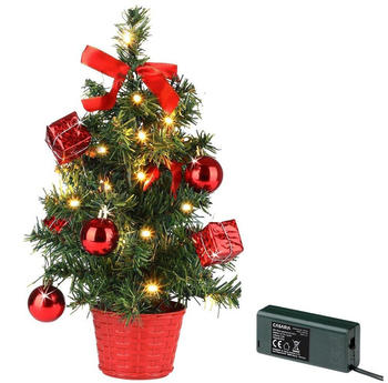 Casaria Tannenbaum Weihnachten rot 36cm Timer ( 107724)