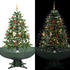 vidaXL Schneiender Weihnachtsbaum mit Schirmfuß grün 140 cm (284333)