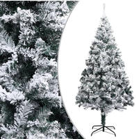 vidaXL K&uuml;nstlicher Weihnachtsbaum mit Schnee Gr&uuml;n 240 cm PVC