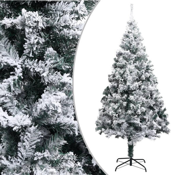 vidaXL Künstlicher Weihnachtsbaum Beschneit grün 240 cm (320966)
