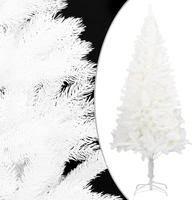 vidaXL K&uuml;nstlicher Weihnachtsbaum Naturgetreue Nadeln Wei&szlig; 210 cm