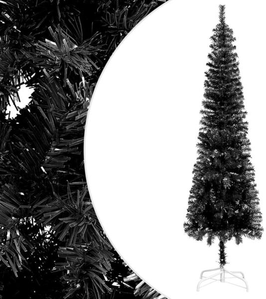 vidaXL Schlanker Weihnachtsbaum schwarz 150 cm (329218)