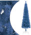 vidaXL Schlanker Weihnachtsbaum blau 150 cm (329223)