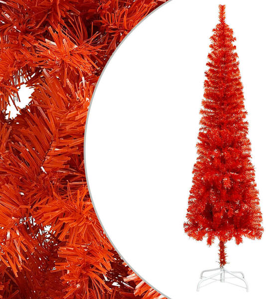vidaXL Schlanker Weihnachtsbaum rot 180 cm (329229)