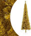 vidaXL Schlanker Weihnachtsbaum gold 180 cm (329234)