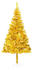 vidaXL Künstlicher Weihnachtsbaum mit Ständer gold 240 cm (329186)
