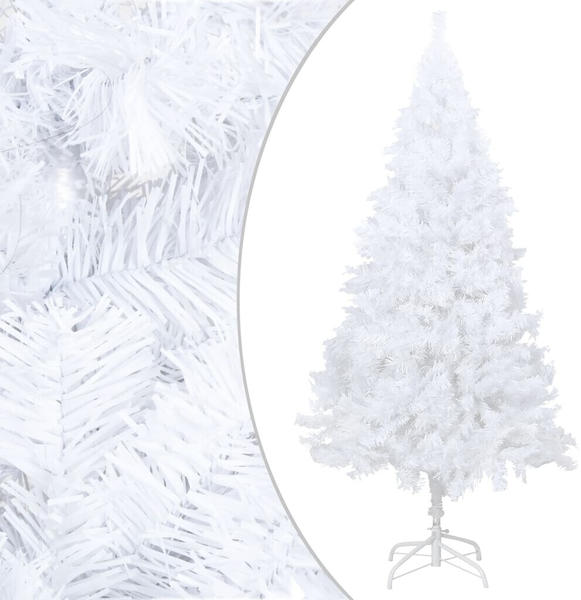 vidaXL Künstlicher Weihnachtsbaum mit Dicken Zweigen weiß 180 cm (321039)