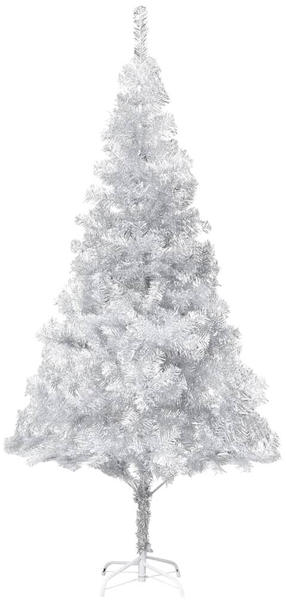 vidaXL Künstlicher Weihnachtsbaum mit Ständer silber 240 cm (329188)
