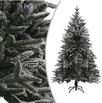 vidaXL Künstlicher Weihnachtsbaum Beschneit grün 210 cm PE (328495)