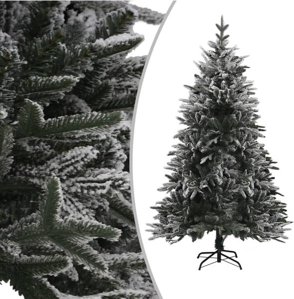 vidaXL Künstlicher Weihnachtsbaum Beschneit grün 240 cm PE (328496)
