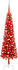 vidaXL Schlanker Weihnachtsbaum mit LEDs & Kugeln rot 240 cm (3078125)