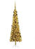 vidaXL Weihnachtsbaum Schlank mit LEDs & Kugeln gold 210 cm (3078047)