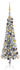 vidaXL Weihnachtsbaum Schlank mit LEDs & Kugeln silber 150 cm (3078050)