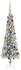 vidaXL Weihnachtsbaum Schlank mit LEDs & Kugeln silber 180 cm (3078051)