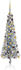 vidaXL Weihnachtsbaum Schlank mit LEDs & Kugeln silber 240 cm (3078053)