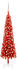 vidaXL Schlanker Weihnachtsbaum mit LEDs & Kugeln rot 210 cm (3078083)
