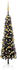 vidaXL Weihnachtsbaum Schlank mit LEDs & Kugeln schwarz 150 cm (3078030)