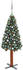 vidaXL Weihnachtsbaum Schlank mit LEDs & Kugeln grün 150 cm (3077908)